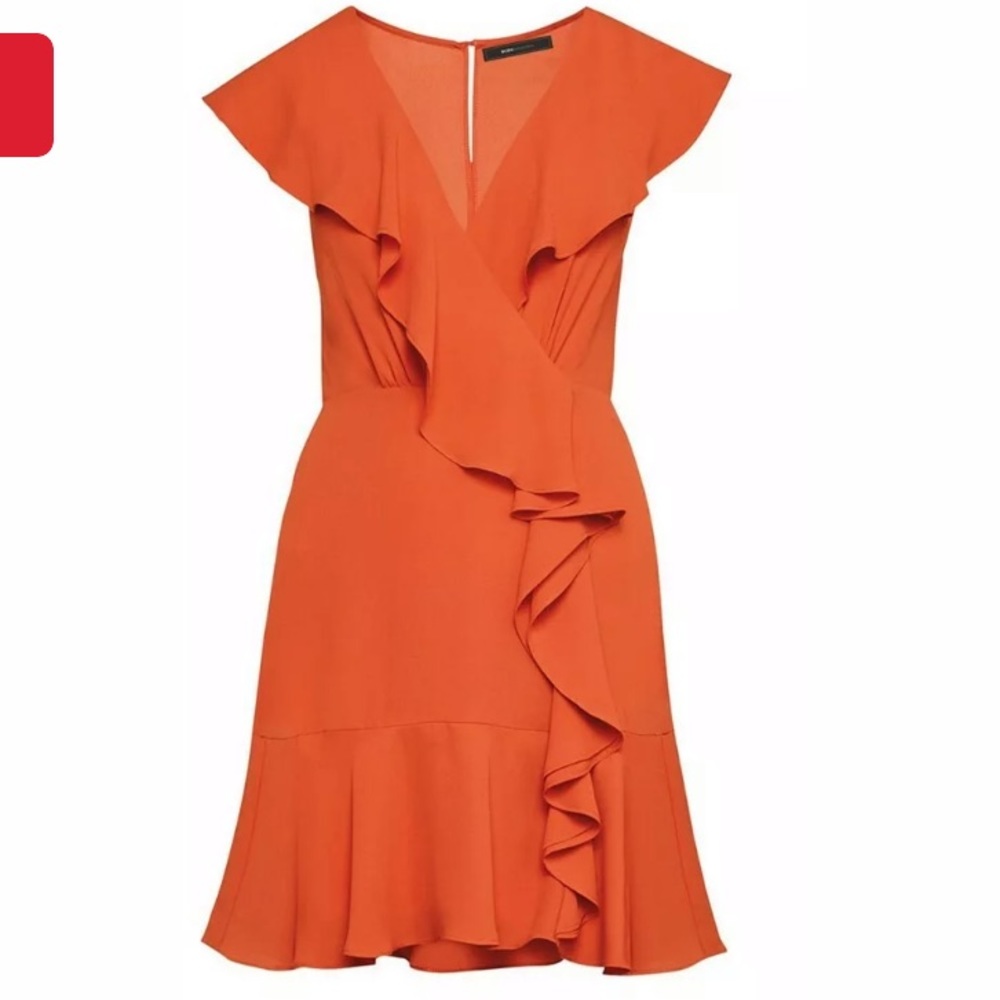 BCBG Deborah Dress Saffron 4 flowy ruffle dress